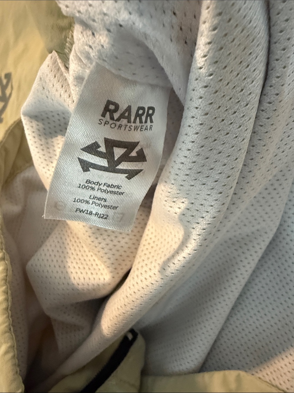RARR Beige Anorak Pullover Jacket with White Sleeve Accent Sz. M - Picture 7 of 14